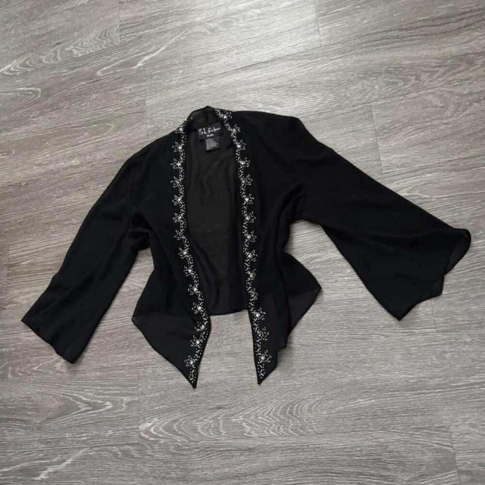 Vintage 90s whimsigoth beaded rhinestone top